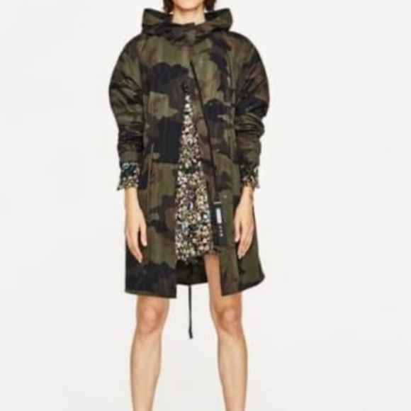 Zara Camo Parka - Picture 1 of 7